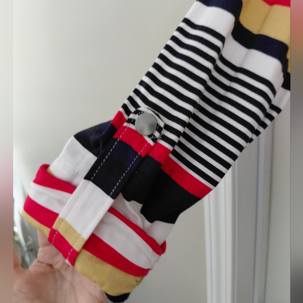 Live a Little Multicolor Striped Zip-up Jacket - Picture 3 of 6